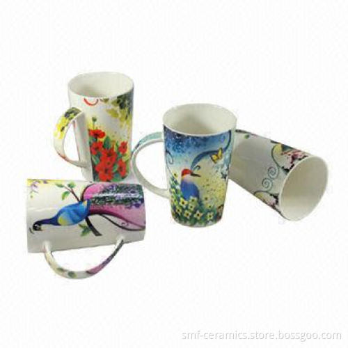 16oz Porcelain Promotional Mugs with Handle, Dishwasher and Microwave Safe